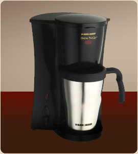 Black & Decker DCM18S Brew 'n Go Personal Coffee maker with Travel Mug