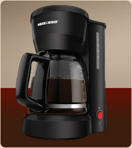  BLACK+DECKER 5-Cup Coffeemaker, Black, DCM600B: Drip