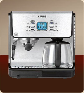 KRUPS XP2010 Combination Unit with 10 Cup Coffee Maker & 15-bar Pump  Espresso