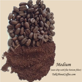 Medium-coffee-grind--for-auto-drip-with-flat-bottom-filter