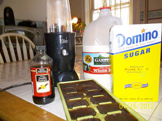 Gather your ingredients for Frappuccino