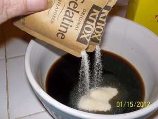 Gather your ingredients for Coffee Gelatin