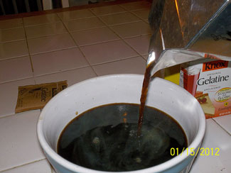 Gather your ingredients for Coffee Gelatin