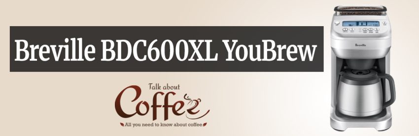 Breville BDC600XL YouBrew grind-and-brew coffee maker with built-in bean hopper, LCD control panel and stainless thermal carafe