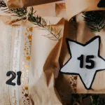 Coffee advent calendar with numbered compartments holding different coffee bean samples